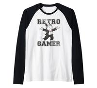 Monopoly Retro Gamer Mr. Monopoly Distressed Style Raglan Baseball Tee
