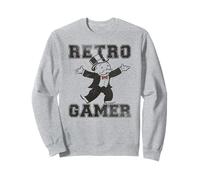 Monopoly Retro Gamer Mr. Monopoly Distressed Style Sweatshirt