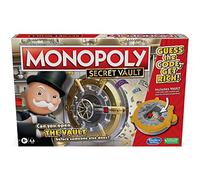 Monopoly Secret Vault Board Game for Kids Ages 8 and Up, Family Board Game for 2-6 Players, Includes Vault