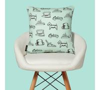 Monopoly Ship Letterpress Square Cushion - 40x40cm - Soft Touch