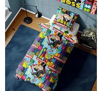 Monopoly Single Duvet Cover - Like a Boss Design - Official Hasbro Licensed Reversible Bedding set with matching Pillowcase - Polycotton, Monopoly - Like a Boss