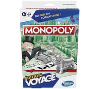 Monopoly Travel Edition, Portable Game for 2-4 Players, Travel Game for Children from 8 Years (French Version)