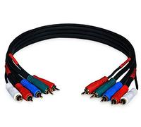 Monoprice 1.5ft 22AWG 5-RCA Component Video/Audio Coaxial Cable (RG-59/U) - Black