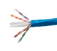 Monoprice 1000 ft 550 MHz 23AWG UTP Solid Plenum Jacket Cat 6 Bulk Bare Copper Ethernet Network Cable - Blue
