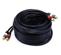 Monoprice 102867 35 ft Premium 2 RCA Plug/2 RCA Plug Male to Male 22AWG Cable - Black