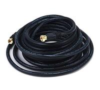 Monoprice 103033 25-Feet RG6 Quad Shield CL2 Coaxial Cable with F Type Connector - Black