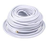 Monoprice 104062 100 ft RG6 18AWG 75 Ohm Quad Shield CL2 Coaxial Cable with F Type Connector - White