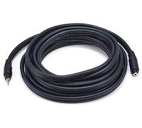 Monoprice 105589 15' Premium 3.5mm Stereo Male to 3.5mm Stereo Female 22AWG Extension Cable, Black
