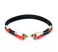 Monoprice 106026 1.5-Feet Triple RCA Stereo Video Dubbing Composite Cable