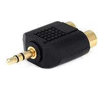 Monoprice 107189 3.5mm Stereo Plug to 2 RCA Jack Splitter Adaptor, Gold Plated