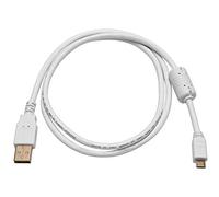 Monoprice 108640 3 ft USB 2.0 A Male to Micro 5 Pin Male 28/24AWG Cable with Ferrite Core - White