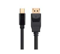 Monoprice 115888 Mini DisplayPort 1.2 to DisplayPort Cable - 1.5 Feet, 4K Capable, Supports 3D Video - Select Series Black