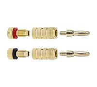 Monoprice 121822 20 PAIRS Of High-Quality Gold Plated Speaker Banana Plugs - Closed Screw Type Designed For Use With Amplifiers Or Speakers