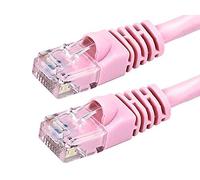 Monoprice 135535 Cat6 Ethernet Patch Cable - 7 Feet - Pink, Snagless RJ45, Stranded, 550MHz, Utp, Pure Bare Copper Wire, 24AWG