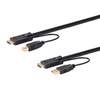 Monoprice - 136645 HDMI USB Combo Cable - 10 Feet, 4K@60Hz, High Dynamic Range (HDR) for KVM Switches - Switch Series Black