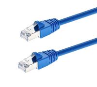 Monoprice 2-Feet 24AWG Cat6a 500MHz STP Ethernet Bare Copper Network Cable, Blue (108601)