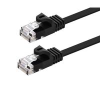 Monoprice 3-Feet 30AWG Cat5e 350MHz UTP Flat Ethernet Bare Copper Network Cable, Black (109547)