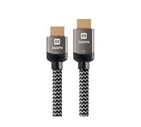 Monoprice 4K Braided High Speed HDMI Cable - CL3 In Wall Rated, YCbCr 4:4:4, 18Gbps, Active, 20 Feet, Gray