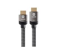 Monoprice 4K High Speed HDMI Cable - Braided - 4K@60Hz, 18Gbps, HDR, CL3 In-Wall Rated, 50ft, Grey