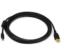 Monoprice 6' USB 2.0 A Male to Mini-B 5 Pin Male 28/24AWG Cable with Ferrite Core and Gold Plated (105448)