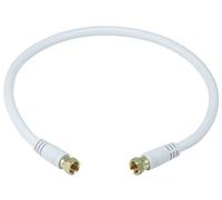 Monoprice 75ohm F Type Quad Shielded Coaxial Cable - White