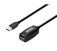 Monoprice Active USB-A to USB-A Female 3.0 Extension Cable - 4.5M (15ft) - Black, 10 Times Faster Than USB 2.0