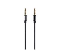Monoprice Auxiliary Audio Cable - 3.5mm TRRS, Gold Plated, 6 Feet, Black - Onyx Series