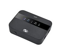 Monoprice Bluetooth 5 Long Range Transmitter and Receiver - with AptX HD and AptX Low Latency, SBC, AAC, Up to 32 Feet (10 Meters) Toslink/Optical, 3.5mm Aux, Up to 25 Hours of Audio Playback