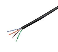 Monoprice Cat5e Ethernet Bulk Cable - Network Internet Cord - Solid, 350Mhz, UTP, CMP, Plenum, Pure Bare Copper Wire, 24AWG, No Logo, 1000ft, Black