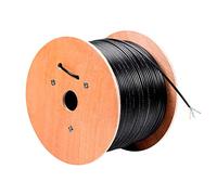 Monoprice Cat5e Ethernet Bulk Cable - Network Internet Cord - Solid, 550Mhz, STP, Pure Bare Copper Wire, Outdoor, 24AWG, 1000ft, Black
