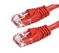 Monoprice Cat5e Ethernet Patch Cable - 25 Feet - Red | Snagless RJ45 Stranded 350MHz UTP Pure Bare Copper Wire Crossover 24AWG