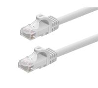 Monoprice Cat6 30ft White Patch Cable UTP 24AWG 550MHz Pure Bare Copper Snagless RJ45 Flexboot Series Ethernet Cable- Pack of 1