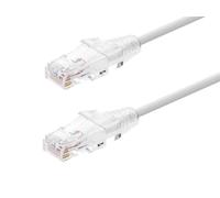 Monoprice Cat6 5ft White Component Level Patch Cable UTP 28AWG 550MHz Pure Bare Copper Snagless RJ45 SlimRun Series Ethernet Cable