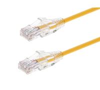 Monoprice Cat6 5ft Yellow Component Level Patch Cable UTP 28AWG 550MHz Pure Bare Copper Snagless RJ45 SlimRun Series Ethernet Cable