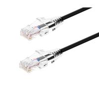 Monoprice Cat6 7ft Black Component Level Patch Cable UTP 28AWG 550MHz Pure Bare Copper Snagless RJ45 SlimRun Series Ethernet Cable