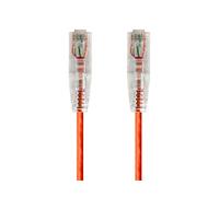 Monoprice Cat6 7ft Orange Component Level Patch Cable UTP 28AWG 550MHz Pure Bare Copper Snagless RJ45 SlimRun Series Ethernet Cable