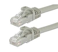 Monoprice Cat6 Ethernet Patch Cable - 7 Meter - Gray (5 Pack) Snagless, RJ45, Stranded, 550Mhz, UTP, Pure Bare Copper Wire, 24AWG - Flexboot Series