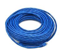 Monoprice Cat6 Ethernet Patch Cable - 75 Feet - Blue | Network Internet Cord - RJ45, Stranded, 550Mhz, UTP, Pure Bare Copper Wire, 24AWG