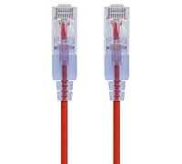 Monoprice Cat6A 3ft Red 10-Pk Patch Cable UTP 30AWG 10G Pure Bare Copper Snagless RJ45 SlimRun Series Ethernet Cable