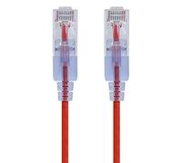 Monoprice Cat6A 5ft Red 10-Pk Patch Cable UTP 30AWG 10G Pure Bare Copper Snagless RJ45 SlimRun Series Ethernet Cable