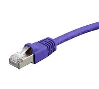 Monoprice Cat6A 7ft Purple Patch Cable Double Shielded (S/FTP) 26AWG 10G Pure Bare Copper Snagless RJ45 Fullboot Series Ethernet Cable