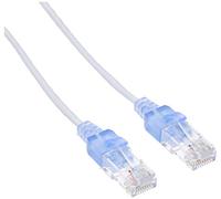 Monoprice Cat6A Ethernet Network Patch Cable - 30 Feet - White | 5-Pack, 10G - SlimRun Series