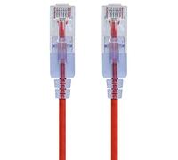 Monoprice Cat6A Ethernet Patch Cable - 3 Feet - Red (5 Pack) Snagless RJ45 550Mhz UTP Pure Bare Copper Wire 10G 30AWG - SlimRun Series