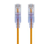 Monoprice Cat6A Ethernet Patch Cable - 7 Feet - Yellow (10 Pack) Snagless RJ45 550Mhz UTP Pure Bare Copper Wire 10G 30AWG - SlimRun Series