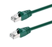 Monoprice Cat6A Ethernet Patch Cable - Network Internet Cord - RJ45, 550Mhz, STP, Pure Bare Copper Wire, 10G, 26AWG, 7ft, Green