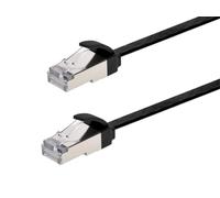 Monoprice Cat6A Ethernet Patch Cable - Slim Flat U/FTP 32AWG Molded Boot 20ft Black