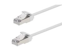 Monoprice Cat6A Ethernet Patch Cable - Slim Flat U/FTP 32AWG Molded Boot 20ft White