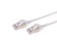 Monoprice Cat6A Ethernet Patch Cable - Snagless, Double Shielded, CM, 30AWG, 10 Feet, White - SlimRun Series