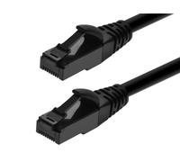 Monoprice Cat6A Flexible TPE Patch Cable - 7 Feet - Black | UTP, 24AWG, 500MHz, Pure Bare Copper, Snagless RJ45, Ethernet Cable - Flex Series
