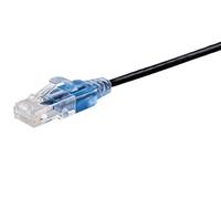 Monoprice Cat6A Patch Ethernet Cable - 3 Feet - Black | UTP, 30AWG, 10G, Pure Bare Copper, Snagless RJ45, for Computer Networking Cable, LAN, Modem, Router - SlimRun Series